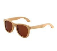 Gafas de sol de bambú natural, estilo vintage, retro, polarizadas, para mujer y hombre, protección UV 400, aptas para exteriores, color marrón, estuche de madera B