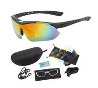 Gafas De Sol De Bicicleta Polarizadas - Gafas De Bicicleta Polarizadas Con 5 Vasos De Intercambio, Gafas Para Ruedas De Poppati | Ideal Para Actividades En Bicicleta Y Al Aire Libre, Reduce