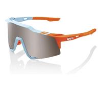 Gafas de sol de ciclismo 100% SPEEDCRAFT Sport Performance, lentes de espejo plateadas HiPER de dos tonos de tacto suave