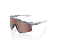 Gafas de sol de ciclismo 100% SPEEDCRAFT Sport Performance, tacto suave, gris piedra, lente de espejo plateada carmesí HiPER