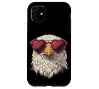 Gafas de sol de corazón con bonito disfraz de pájaro águila Carcasa para iPhone 11
