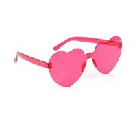 Gafas de sol de corazón rosa, accesorio divertido para despedidas de soltera, festivales y eventos de verano, paquete de 24