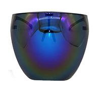 Gafas de Sol de Espejo Grandes Polarizadas de Cara Completa de Gran Tamaño, Gafas de Sol con Protección Facial, Gafas Protectoras de Entretenimiento Diario,Visera-pantalla Facial,Protección UV (azul)