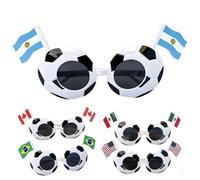 Gafas de sol de fútbol 2026 con estampado de bandera nacional, gafas novedosas de gran tamaño, gafas temáticas deportivas para celebraciones del día del juego, Bandera argentina, Talla única