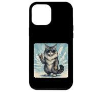 Gafas de sol de gato del bosque noruego, música rock, divertidas, retro Carcasa para iPhone 12 Pro Max