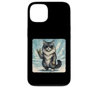 Gafas de sol de gato del bosque noruego, música rock, divertidas, retro Carcasa para iPhone 13