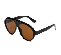 Gafas de sol de gran tamaño a la moda para mujer, estilo vintage, en tonos verde y naranja, con protección UV400 para hombre, para deportes al aire libre y conducción, con degradado (té negro).