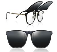 Gafas de sol de gran tamaño con clip sobre gafas de prescripción, diseño de montura de moda para ocultar discretamente tus gafas, fáciles de poner y quitar, con una sola mano