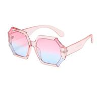 Gafas de sol de gran tamaño con protección UV para mujer, gafas de sol retro de lujo para mujer, UV400, tendencia, rosa y azul, Talla única