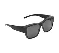 Gafas de Sol de Gran Tamaño que Se Ajustan sobre las Gafas Protección UV Antideslizantes para Días Soleados, Material de PC Liviano, Negro, 1 par