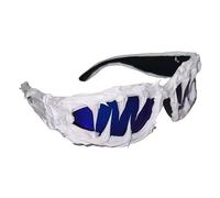 Gafas de sol de Halloween, gafas de sol góticas - Gafas de sol de pegamento por goteo hechas a mano que envuelven la protección UV400,Accesorio de moda fresco, gafas de, hielo azul, Se référer au
