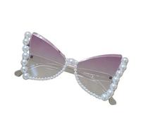Gafas de sol de moda con detalles de perlas para uso diario y gafas de sol con marco de piedra de viaje