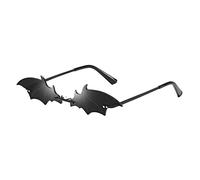 Gafas de sol de moda Mujeres Men Party Goth Bat Novela Gastes sin marco de gafas Flame de moda UV400 Protección