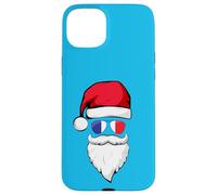 Gafas de Sol de Papá Noel francés con Bandera de Francia Humor Divertido Carcasa para iPhone 15 Plus