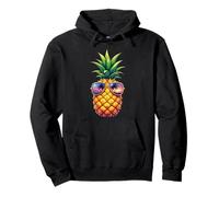 Gafas de sol de playa con piña y puesta de sol hawaiano Sudadera con Capucha