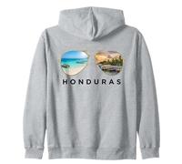 Gafas de Sol de Playa Tropical y Pueblo de Puesta de Sol Sudadera con Capucha