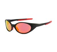 Gafas de sol deportivas polarizadas para hombre, protección UV400, lentes de espejo, montura ovalada, gafas de sol con personalidad, para correr, ciclismo, conducción, pesca, negro/rojo