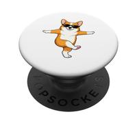 Gafas de Sol Divertidas con diseño de Perro Corgi Bailando PopSockets PopGrip Adhesivo