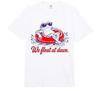 Gafas de Sol Divertidas con diseño de Rana We Float At Dawn Comfort Colors Adult Heavyweight T-Shirt