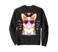 Gafas de Sol Divertidas Corgi Dog Heart Bubble Gum para el día de San Valentín Sudadera