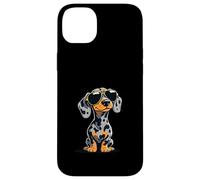 Gafas de sol divertido perro salchicha moteado Carcasa para iPhone 14 Plus
