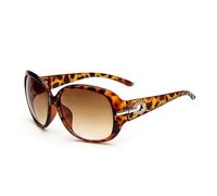 Gafas de sol elegantes con montura grande para mujer, antiultravioleta, estilo retro, con lentes degradados vintage, para hombre y mujer, leopardo, 1 unidad