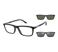 Emporio Armani Hombre Emporio Armani EA4160 50421W Gafas de sol Inyectado Negro Transparente Cuadrada Normal Clip-on