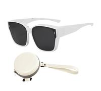 Gafas de sol en gafas de sol polarizadas de, protección UV plegable glaseado de | Diseño ligero Trendy Square Adecuado para conducción, protección UV400 Apto para Daily us, Color