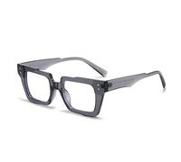 Gafas de sol estilo ojo de gato retro para mujer, lentes transparentes estilo océano, con remaches de tendencia para hombre, gafas de sol cuadradas estilo punk, negras transparentes, talla única