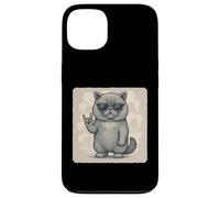 Gafas de sol exóticas de pelo corto con diseño de gato, música rock, divertidas, Carcasa para iPhone 13