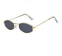 Gafas de sol Gafas De Sol Ovaladas Vintage Para Mujer, Gafas De Sol Con Montura Metálica Elipse Para Hombre, Gafas De Sol Para Mujer A La Moda, Sombras Retro Para Hombre, Anti-Uv-Smoky_Gray