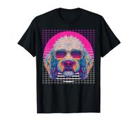 Gafas de Sol Golden Doodle Dog Goldendoodle Vaporwave Camiseta