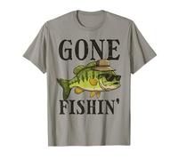 Gafas de Sol Gone Fishing Bass Fish Fisherman Hombres Mujeres Niños Camiseta
