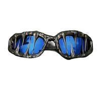 Gafas de sol góticas, gafas de sol Drip Glue,Drip Glue Gafas de sol hechas a mano Wrap-Around -Shield Sombras Gafas para Halloween, color negro y azul, Se référer au descriptif