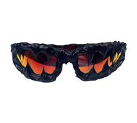 Gafas de sol góticas, gafas de sol Drip Glue,Drip Glue Gafas de sol hechas a mano Wrap-Around -Shield Sombras Gafas para Halloween, rojo, Se référer au descriptif