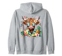 Gafas de Sol Highland Cow Hawaiian Summer Vacation Sudadera con Capucha