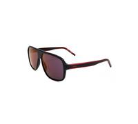 HUGO Gafas de sol de acetato negro con lentes de tono rojo - StyleHG 1296/SOIT60AO, 58127138 Negro pcs.