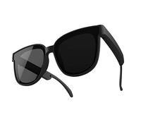 Gafas de Sol Inteligentes con Bluetooth 5.3, Lentes Polarizadas UV400, Audio Direccional y Control por Voz - Conducción Ósea, Compatible con Android/IOS, Estilo Unisex Deportivo y Moderno (Negro)