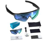 Gafas de sol inteligentes con IA para hombres y mujeres, altavoz Bluetooth con lentes polarizadas, traducción en tiempo real en 172 idiomas mediante aplicación, protección UV para ciclismo y carrera