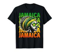 Gafas de sol Jamaicanas Rasta Black Woman Flag Jamaica Girl Camiseta