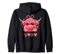 Gafas de Sol Kawaii Highland con Forma de corazón de Vaca para San Valentín Sudadera con Capucha