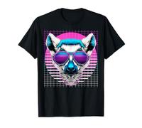 Gafas de Sol Lemur Ring Tailed Vaporwave Estética Retro Camiseta