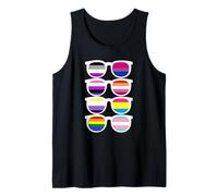 Gafas de sol LGBT Pride Nonbinary Bi Asexual Pan Trans Flag Camiseta sin Mangas