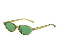Gafas de sol modernas con forma ovalada, marco ligero, lentes de protección avanzada Uv400 para salidas de día caluroso, gafas de sol elipsoidales de marco pequeño