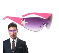 Gafas de sol Mujeres - Envuelva los tonos sin borde, gafas de estrellas sin marco | Rimless Shield envoltura alrededor de gafas de sol, vasos de escudo UV400 Uso al aire libre Summer Travel Deport