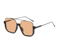 Gafas de sol para mujer - Gafas de sol retro de elegantes para mujer | Protección UV Gafas de sol | Protector ocular doble puente para mujeres, hombres y, Tea Brown, Se référer au descriptif