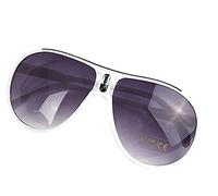 Gafas de sol para niños - 4 6 8 10 años - gota - aviador - lentes negras - montura blanca - uv 400 - idea de regalo de cumpleaños