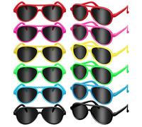 Gafas de sol para niños a granel, paquete de 12 gafas de sol para niños, protección UV para niños, niñas, playa, piscina, fiestas, suministros para bolsas de regalo, Colorido