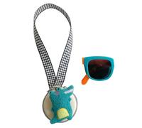 Gafas de sol para niños: cordón desmontable ajustable, protector solar de viaje de color contrastante, protector de visión para mantenimiento de la salud ocular, marco resistente, construcción