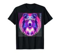 Gafas de Sol para Perros Sheepdogs Shetland Vaporwave Camiseta